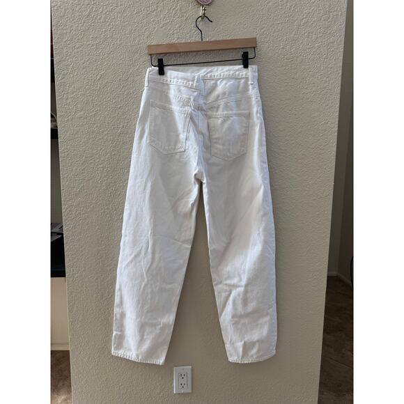 NEW $248 AGOLDE Broken Waistband Jean in Milkshake White | 27 - Picture 8 of 11